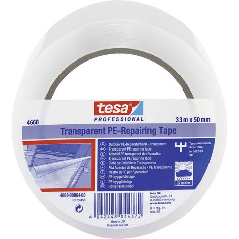 Tesa 4668-00004 Nastro Trasparente Polipropilene Riparazioni 110 µm Interno (1/4)