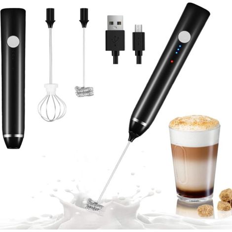 Mousseur à lait électrique USB, mini fouet à café portable –