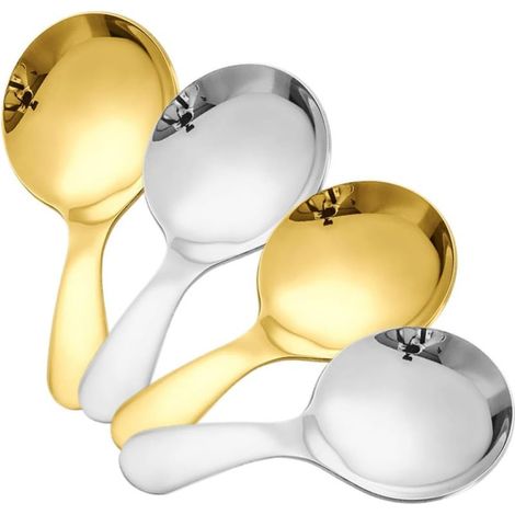 BESTOYARD Set mit 4 kleinen Eiscremelöffeln aus Edelstahl (1/5)
