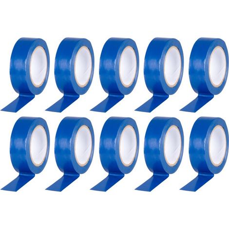Band Strend Pro, 19 mm, L-10 m, max. 80°C, 600V, blau, isolierend, klebend, PVC, Packung 10 Stk. (1/4)