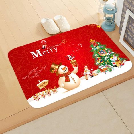 Tapis De Sol - Tapis De Noël En Polyester - Pour Entrée Intérieure Extérieure - 40x60 cm À 80x120 cm - 1 Pièce (1/5)