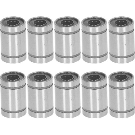 Lot de 10 Roulements Linéaires LM6UU en Acier Allié, Alésage 6mm, Diamètre Extérieur 12mm, Longueur 19mm, pour Équipements de Machines (1/5)