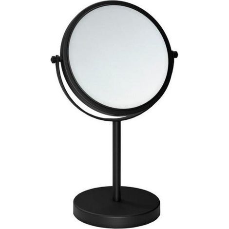 Essentials Miroir Grossissant Miroir Maquillage Noir Mat Type D'installation À Poser Sur Plan (x5) (1/3)