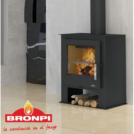 BRICOSOL ESTUFA DE LEÑA CON PARRILLA BRONPI MODELO GIJÓN (1/5)