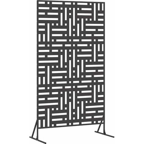 Paravent noir, 100 x 50 x 180 cm, acier.