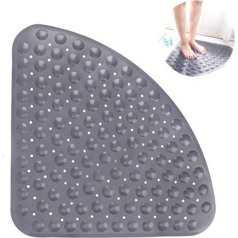 Duschmatte antidérapant quart de cercle tapis de bain tapis antidérapant douche en coin Demi-ronde avec des Ventouses et Abf Onglet (1/5)