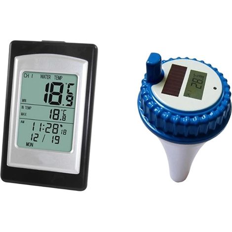 Thermomètre à Eau Thermomètre De Piscine Sans Fil Baignoire Thermale Piscine Spa À Domicile Jauge De Température De L'eau (1/4)
