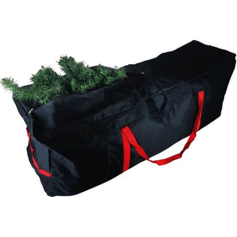 Aufbewahrungstasche für künstliche Weihnachtsbäume – Aufbewahrungstasche – Weihnachtsaufbewahrung – Tasche für künstliche Weihnachtsbäume – schwarz und rot, 165 x 38 x 76 cm (1/3)