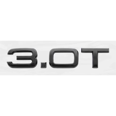 (1 pièce 3.0T, Audi) - Autocollant emblème Quattro Sline pour calandre avant (285 mm) et coffre arrière (202 mm). Accessoire compatible avec Audi A7 (logo 4 anneaux, ABS, 2019-2024). (1/5)