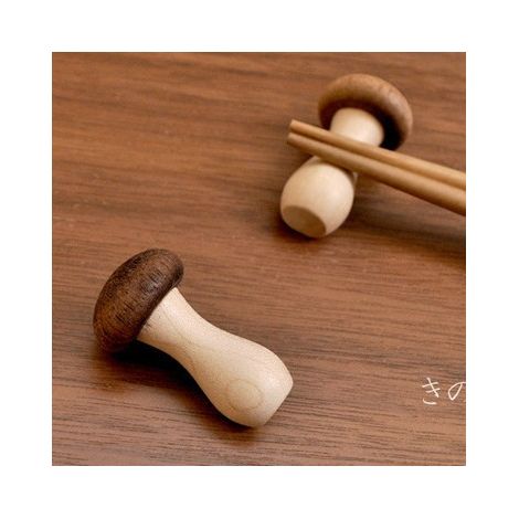 Restaurant japonais Zakka - Repose-baguettes champignon mignon, coussin à baguettes créatif, porte-baguettes en bois massif doux et adorable (1/4)