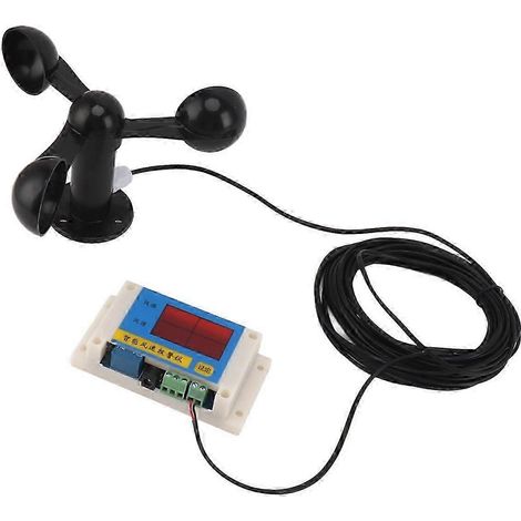 Anémomètre modèle 2026 pour grues à tour à ventilateur à 3 pales, dispositif d'alarme anémomètre USB à 3 pales, adapté à une utilisation en extérieur. (1/5)