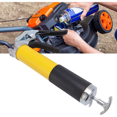 Pistolet à Graisse Manuelle Haute Pression 10000PSI avec Tuyau Allongé et Deux Buses Incluses Compatible Cartouche 400CC-KZQ (1/5)