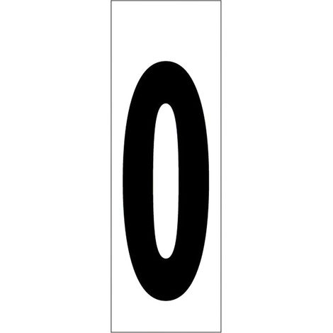 Numero Adhesivo 46x140 mm.   Nº 0 (1/3)