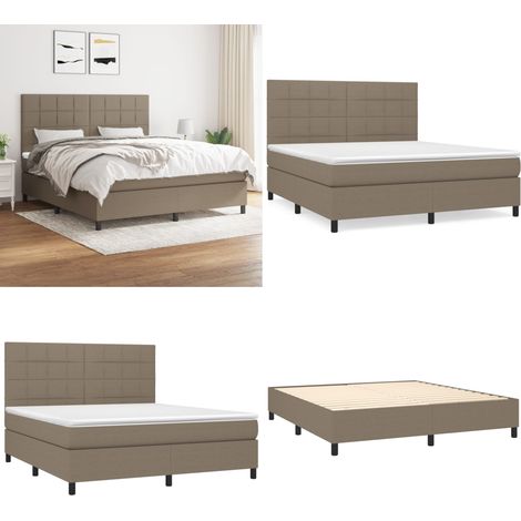 Boxspringbett mit Matratze Taupe 160x200 cm Stoff - Boxspringbett - Boxspringbetten - Home & Living (1/5)