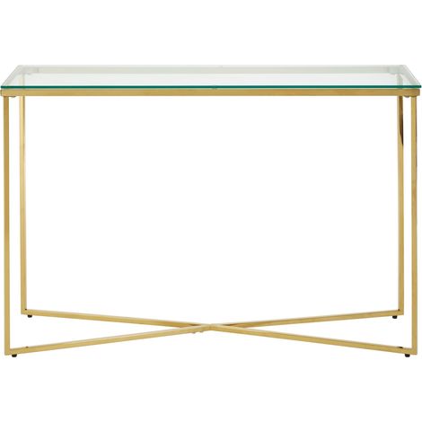 Interiors by Premier Versatile Finish Cross Base Console Table, Contemporary Hallway Table, Functional Table For Livingroom (1/5)