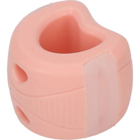 Tablette d'exercice pour la mâchoire, professionnelle et portable, en silicone souple rose, pour le renforcement du masséter et la mise en forme de la mâchoire, avec cordon, 15,9 kg (35 lbs) (1/5)