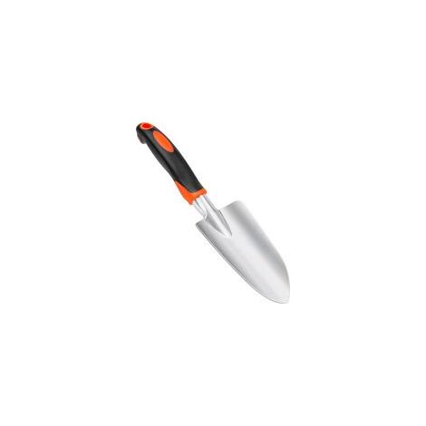 Pelle de jardin et transplantoir à main, petite pelle robuste avec manche ergonomique, outils de jardinage pour creuser, outils de jardinage résistants à la rouille, orange. (1/5)