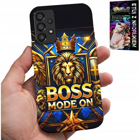 Coque pour Samsung Galaxy A33 5G - Boss Lion avec couronne sur le cadran + film protecteur (1/5)