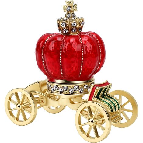 Enamelled Pumpkin-Shaped Jewelry Box, 8.5x4.5x9 cm (1/5)