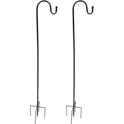 Crochets, lot de 2 crochets métalliques pour suspendre mangeoires à oiseaux extérieures, lampes solaires, guirlandes lumineuses de Noël-AquaForge (1/5)