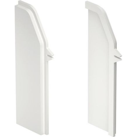OBO Bettermann Seitenabschluss Geräteträger SL 9010 rechts + links Polyvinylchlorid reinweiß RAL 9010, 10 Stück, 6132234 (1/2)