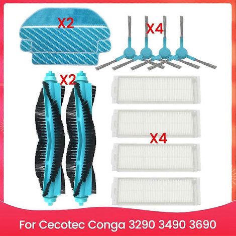 Pour Cecotec Conga 3290 3490 3690 filtre HEPA brosse rouleau patins de lavage chiffon pièces d’aspirateur détachées brosse latérale (1/5)