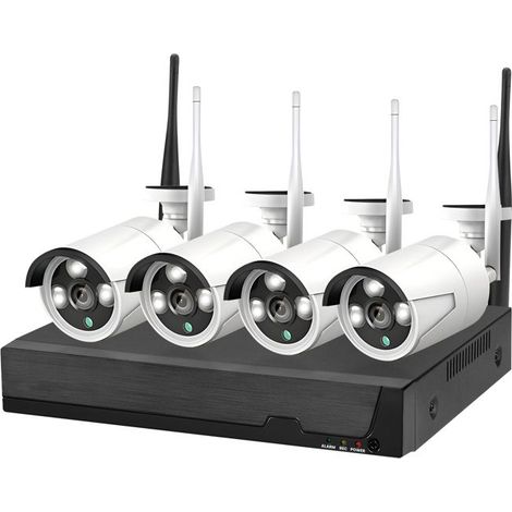 Kit de Vidéosurveillance - MAX EXCELL - MaxExcell - 4 Caméras 5MP - Vision Nocturne - Wi-Fi Étanche