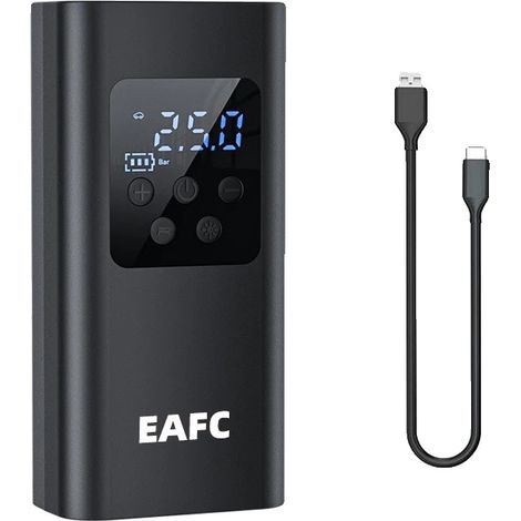 Compressore d'aria, pratico senza fili, ad alte prestazioni, nero, alimentato a batteria (1/2)