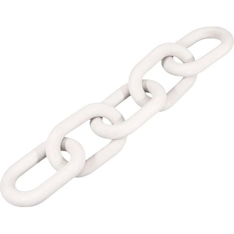 Chaîne décorative Relax love Chain Link en bois rustique noir et blanc, style nœud, style rétro, idéale pour le salon ou une table basse. (1/5)