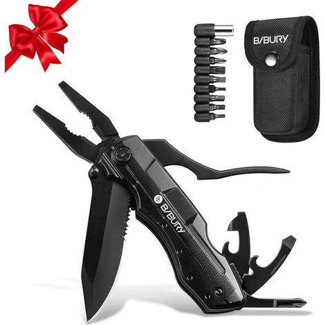 Multitool Taschenmesser 5-in-1 mit Zange & Schraubendreher-Set, Geschenk für Männer