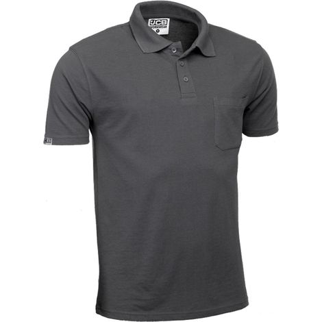 JCB Workwear Grey Polo Shirt Trade Cool Breathable Hardwearing Fabric Small D+AK (1/4)