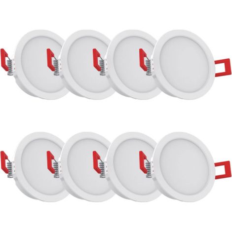 Xanlite – Pack de 8 spots LED encastrables CCT IP54 – 4W 345 lumens blanc – Éclairage moderne pour espaces intérieurs – Installation facile (1/5)