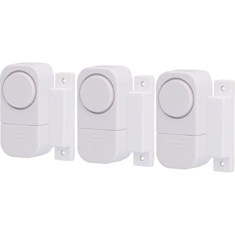 Fenster & Türalarm weiß 3er Pack weiß, ohne Bohren Türalarm (1/2)