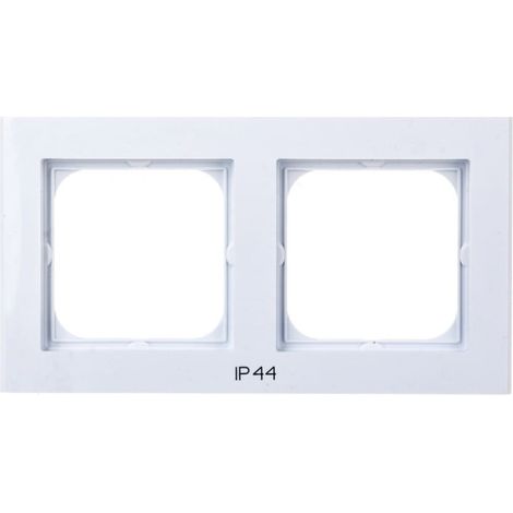 Sonata Doppelrahmen für IP44-Schalter, weiß RH-2R/00
