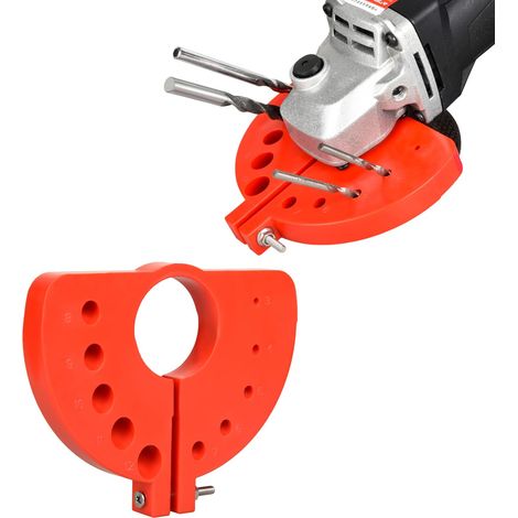 Drill Bit Sharpener - Foret à angle droit - Accessoire pour tous les embouts - Outil de ponçage électrique - Multispecification Drill Bit Grinding (Rouge) (1/5)