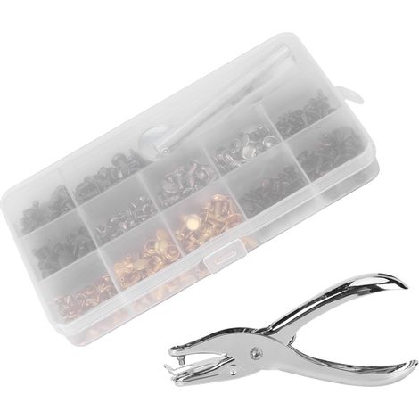 Kit d'outils de pose de 240 pinces à rivets double face pour ceintures, coupe-vent, vestes, sacs à dos et loisirs créatifs. (1/5)