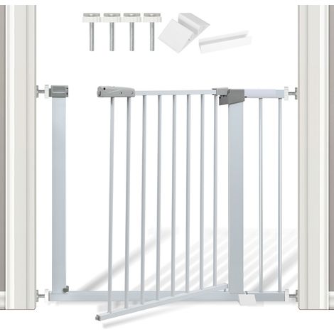 Wolketon Barrière de sécurité enfant Extensible 90-97cm, Barrière de Pression Sans Perçage, Grilles de Porte Barrières pour Bébé et Chiens, Largeur réglable s'adapte aux différents espaces