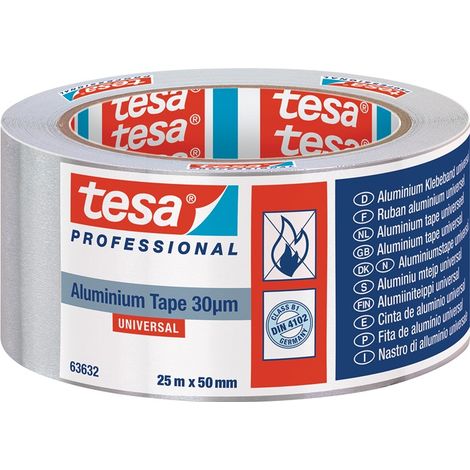 Aluminiumklebeband Univ.63632 m.Liner L.25m B.50mm Rl.TESA