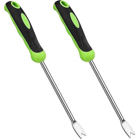 Outil de désherbage manuel en acier inoxydable pour jardin ou terrasse (lot de 2) (1/3)