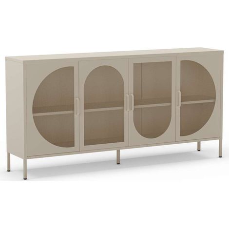 Mueble aparador modelo Toledo 4 puertas acabado metal crema, 160cm(ancho) 90cm(alto) 40cm (largo) (1/5)