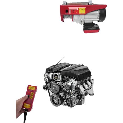 Cabrestante eléctrico, capacidad de carga 300 kg, velocidad de elevación 10 m/min, altura máxima de elevación 12 m, tensión 220 V, potencia 1200 W. (1/5)