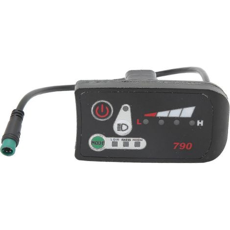 Panneau d'affichage LED de puissance pour vélo électrique, compteur de modification avec prise mâle étanche 5 broches pour guidon de 22,2 mm, 36 V (1/5)