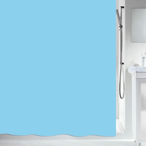 Rideau de douche polyester 180x200cm bleu - MSV