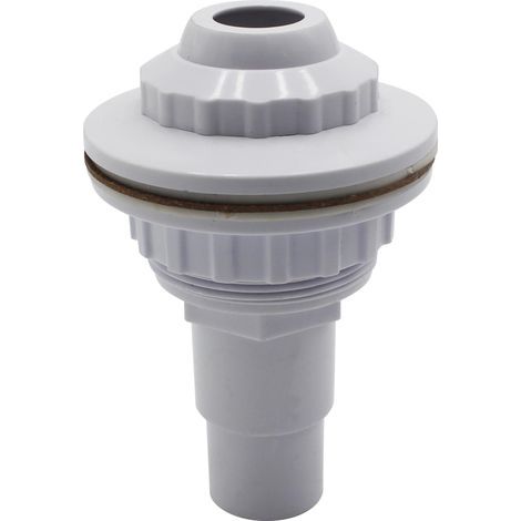 Rücklaufdüse für Stahlwandbecken, mit Schwenkkopf, 58 mm Durchmesser, 32/38-Schlauchanschluss (1/5)