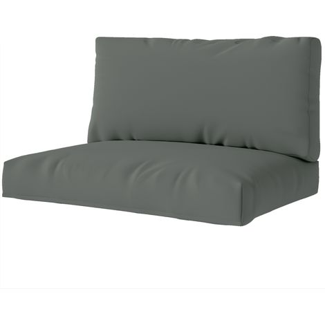Two Piece Seat Pallet Back Cushions - Charcoal Grey (1/5)