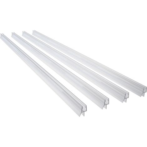 4 Pezzi Guarnizione Sottoporta (Modello-2) per box doccia lunga 90 cm per vetro da 5-6 mm Coda Morbida larga 12 mm Tagliabile