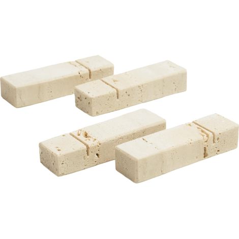 Poggia Couverts en marbre Travertino - Lot de 4 pièces artisanales fabriquées en Italie - Accessoires de table - Design naturel et minimal - Idée cadeau durable (1/5)