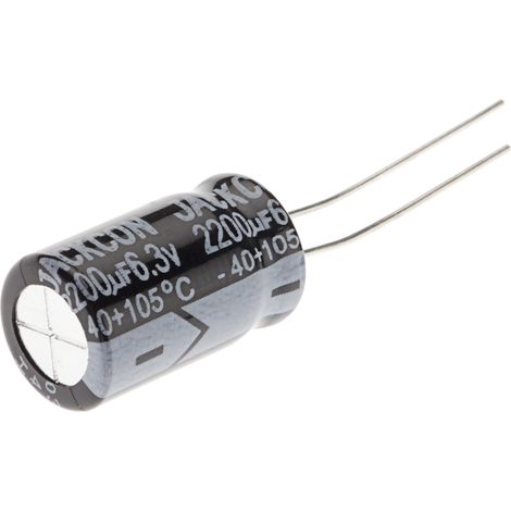 Condensateur RS PRO 2200µF, 6.3V c.c.