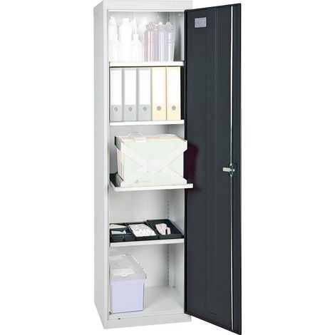 Stumpf Werkzeug- und Materialschrank Serie 3000 lichtgrau / anthrazitgrau + 4 Auszugsböden - 3005071 (1/5)