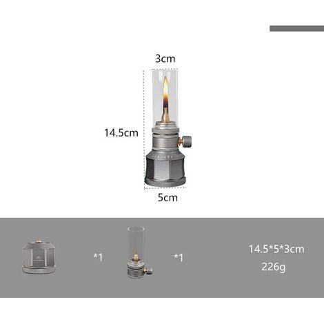 Ensemble de lampes à gaz d'extérieur pour randonneurs, pique-niques et camping, lampe d'ambiance décorative rétro, lampe de bureau créative pour table de chevet, réchauds de cuisine portables (1/5)